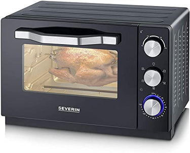 SEVERIN convection oven and toaster, mini oven with grill rack, baking tray, rotisserie and crumb tray, up to 230 degrees, versatile convection oven with 20 capacity, 1,380 W, TO 2071 on sale